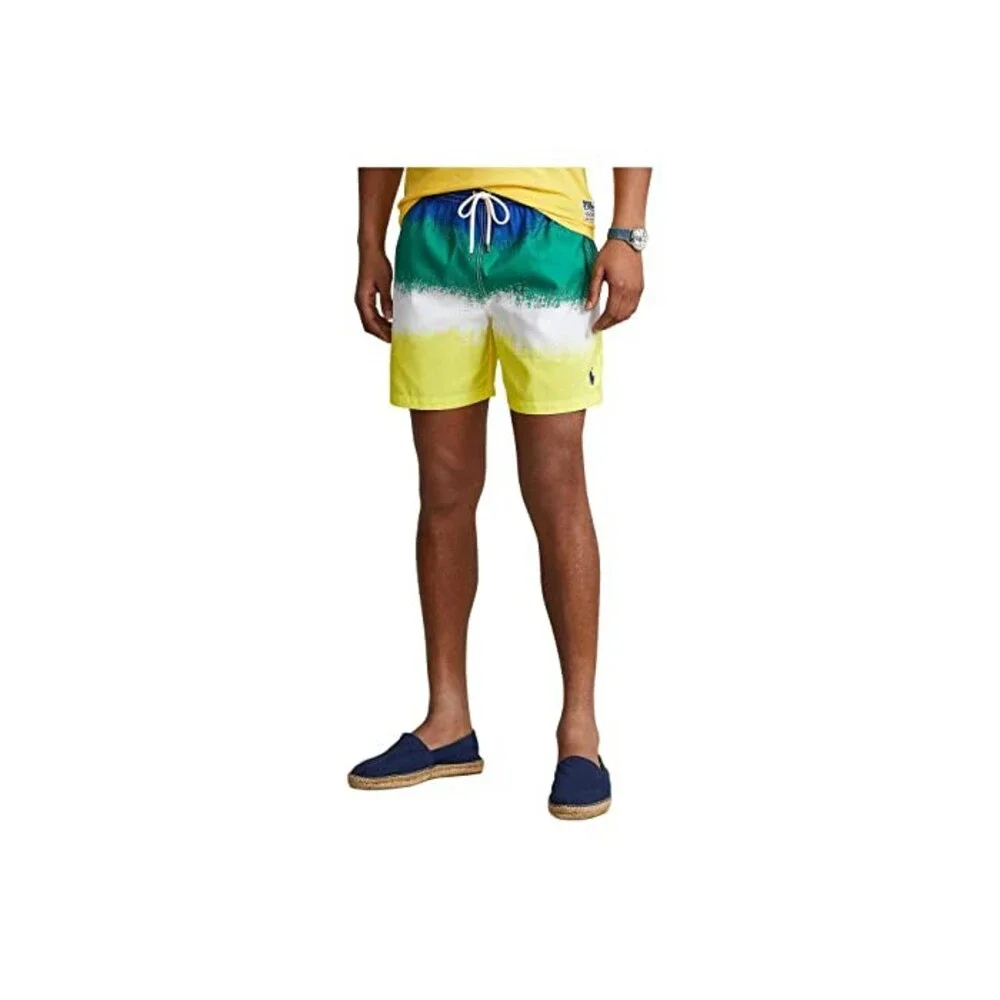 Polo Ralph Lauren Wellness Club Swim Trunks Mens XL Yellow Ombre NWT Recycled